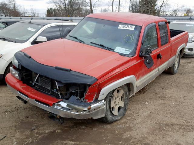 1GCEK19B46Z119913 - 2006 CHEVROLET SILVERADO RED photo 2