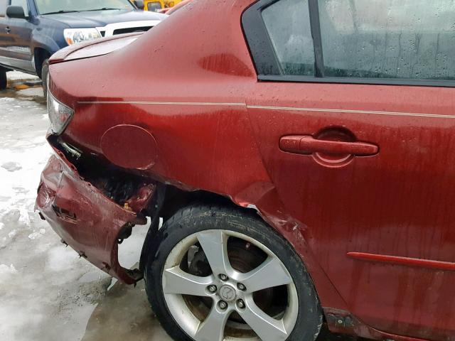 JM1BK323361512558 - 2006 MAZDA 3 S RED photo 9