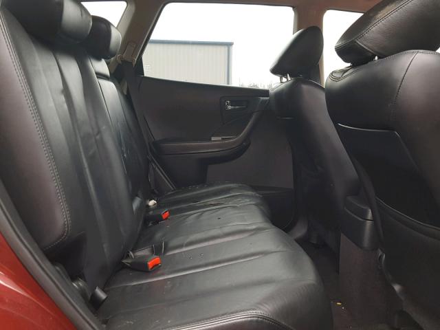 JN8AZ08W57W661022 - 2007 NISSAN MURANO SL MAROON photo 6