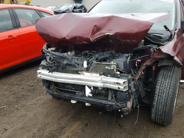 JN8AZ08W57W661022 - 2007 NISSAN MURANO SL MAROON photo 9