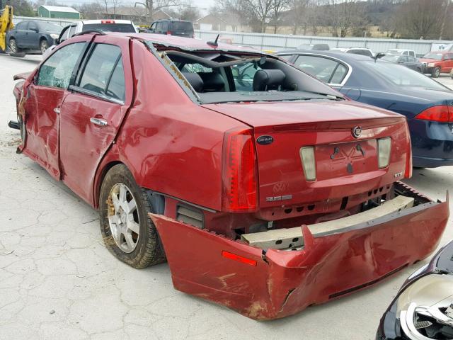 1G6DW67V180112650 - 2008 CADILLAC STS RED photo 3