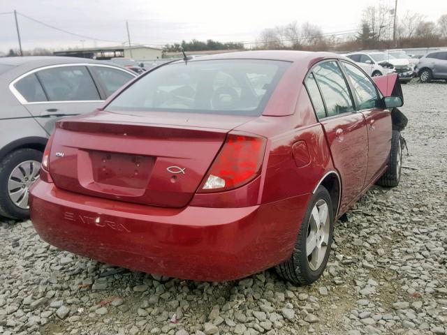 1G8AL55F36Z141102 - 2006 SATURN ION LEVEL BURGUNDY photo 4