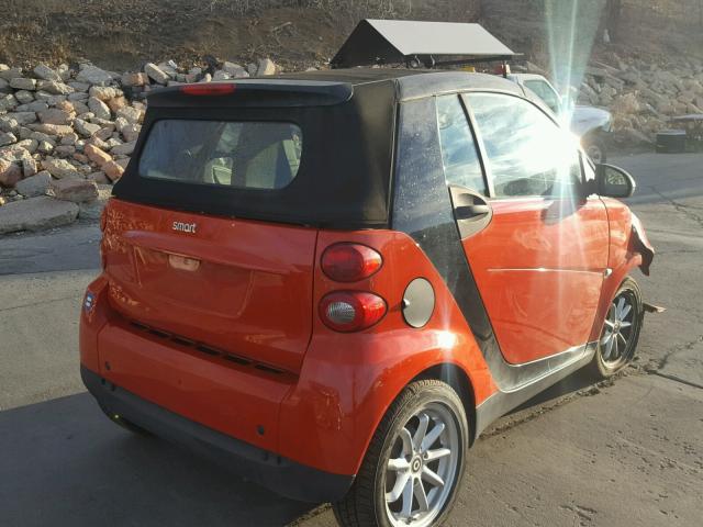 WMEEK31X18K200447 - 2008 SMART FORTWO PAS 橙色 照片 4