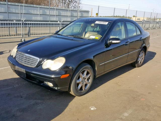 WDBRF64JX1F050199 - 2001 MERCEDES-BENZ C 320 BLACK photo 2