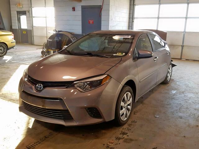 2T1BURHE0FC410247 - 2015 TOYOTA COROLLA L GRAY photo 2