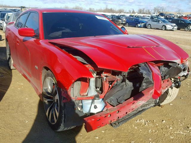 2C3CDXEJ4DH586820 - 2013 DODGE CHARGER SR RED photo 1