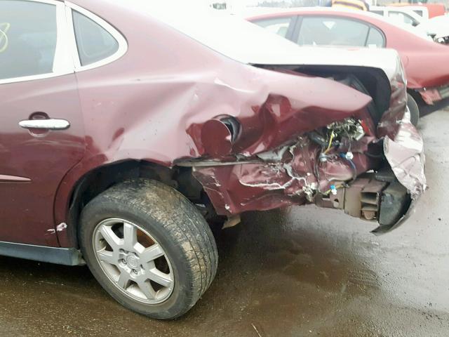 2G4WC552571104924 - 2007 BUICK LACROSSE C BURGUNDY photo 9