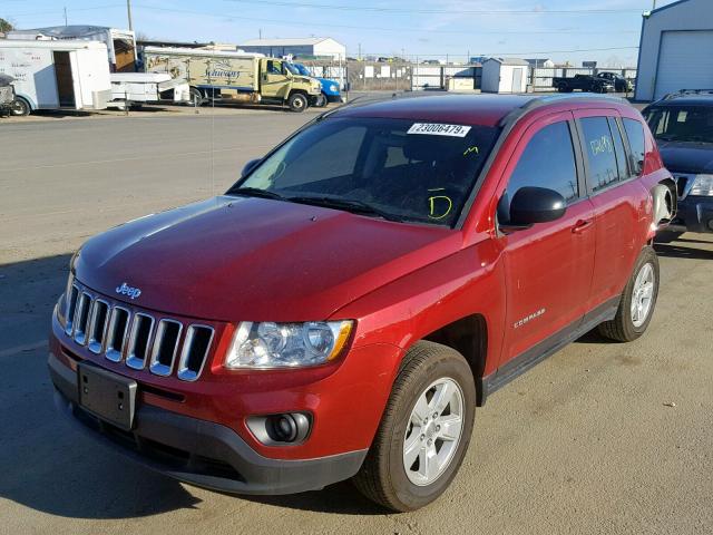 1C4NJCBAXDD169192 - 2013 JEEP COMPASS SP წითელი ფოტო 2