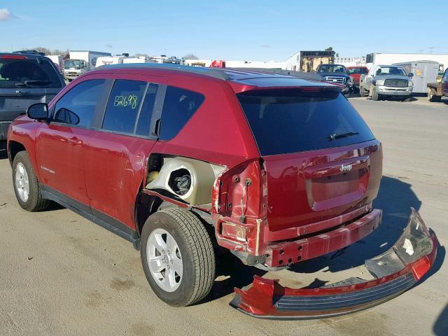 1C4NJCBAXDD169192 - 2013 JEEP COMPASS SP წითელი ფოტო 3