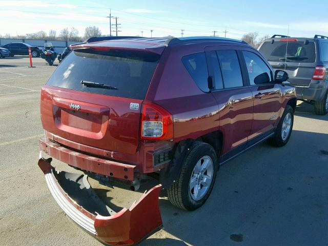 1C4NJCBAXDD169192 - 2013 JEEP COMPASS SP წითელი ფოტო 4