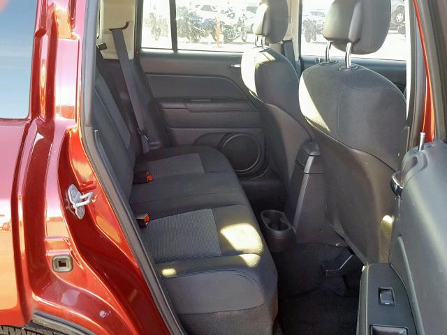 1C4NJCBAXDD169192 - 2013 JEEP COMPASS SP წითელი ფოტო 6