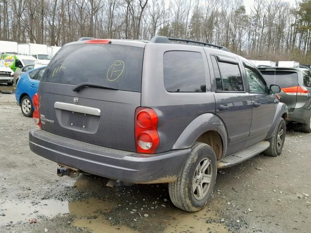 1D4HB48N74F226689 - 2004 DODGE DURANGO SL GRAY photo 4