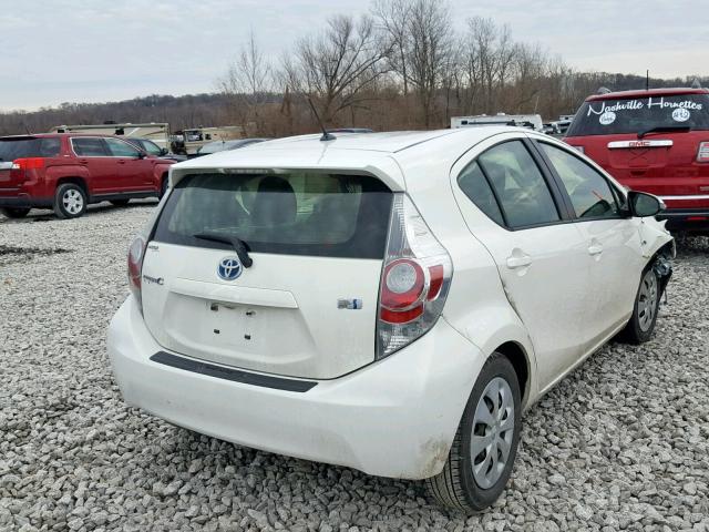 JTDKDTB34D1039891 - 2013 TOYOTA PRIUS C WHITE photo 4