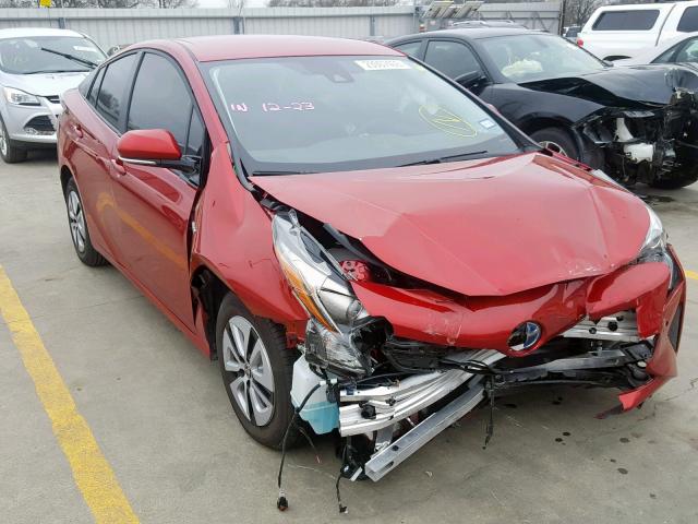 JTDKARFUXJ3551783 - 2018 TOYOTA PRIUS RED photo 1