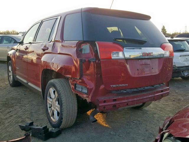 2GKALMEK7E6129787 - 2014 GMC TERRAIN SL BURGUNDY photo 3