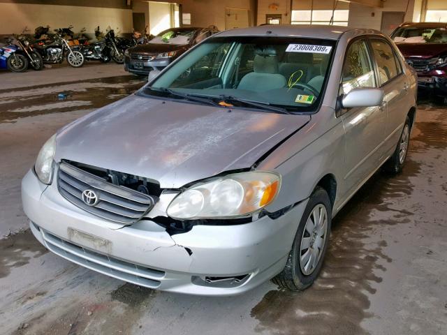 2T1BR32E14C269242 - 2004 TOYOTA COROLLA CE SILVER photo 2