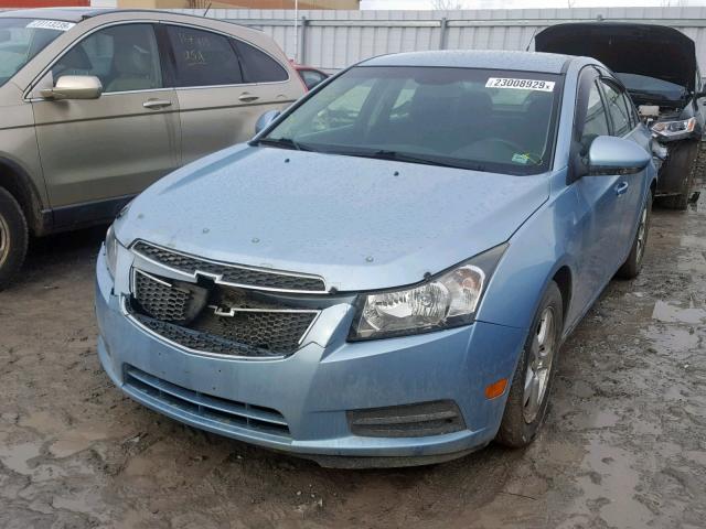 1G1PG5SC7C7185280 - 2012 CHEVROLET CRUZE LT BLUE photo 2