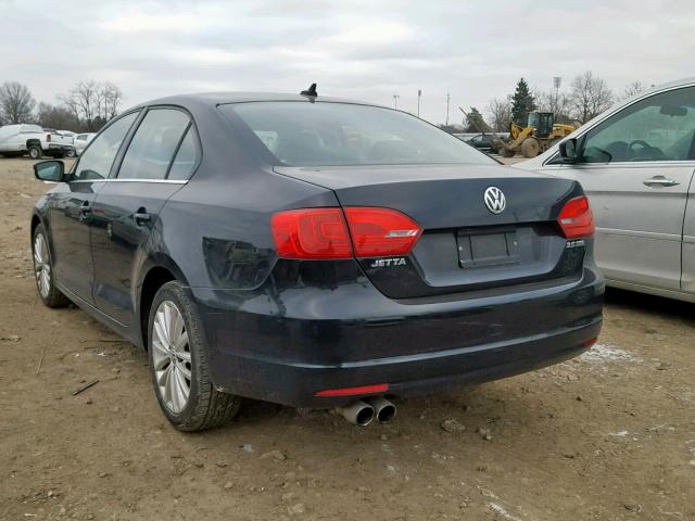 3VWLZ7AJ9BM355667 - 2011 VOLKSWAGEN JETTA SEL 黑色 照片 3