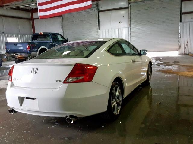 1HGCS2B80CA003938 - 2012 HONDA ACCORD EXL WHITE photo 4