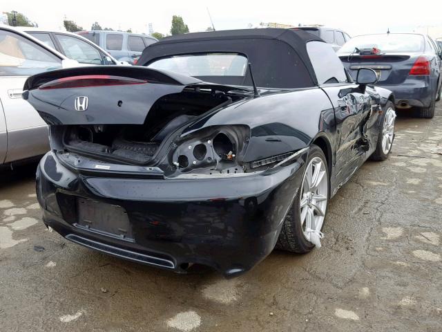 JHMAP21407S002079 - 2007 HONDA S2000 BLACK photo 4