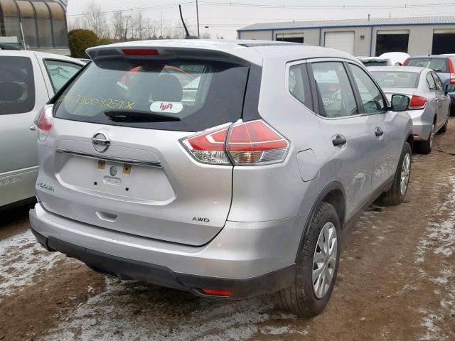 KNMAT2MV2GP700763 - 2016 NISSAN ROGUE S GRAY photo 4