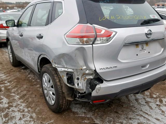 KNMAT2MV2GP700763 - 2016 NISSAN ROGUE S GRAY photo 9