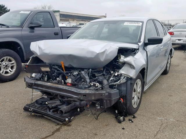 3VW2K7AJ0BM306194 - 2011 VOLKSWAGEN JETTA BASE Արծաթագույն լուսանկար 2