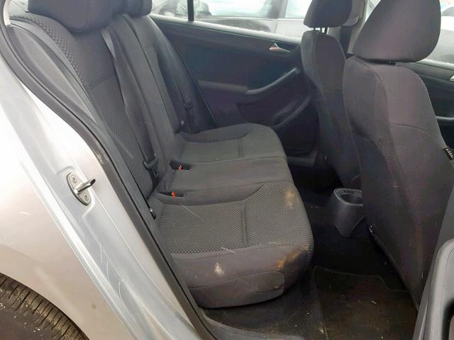3VW2K7AJ0BM306194 - 2011 VOLKSWAGEN JETTA BASE Արծաթագույն լուսանկար 6