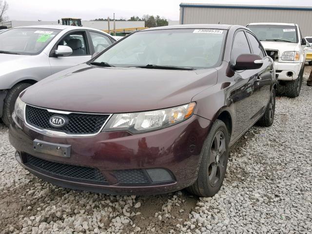 KNAFU4A22A5077833 - 2010 KIA FORTE EX BURGUNDY photo 2