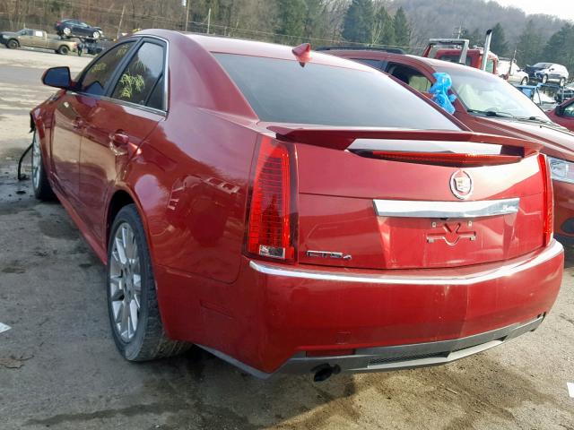 1G6DG5EY2B0109946 - 2011 CADILLAC CTS LUXURY MAROON photo 3