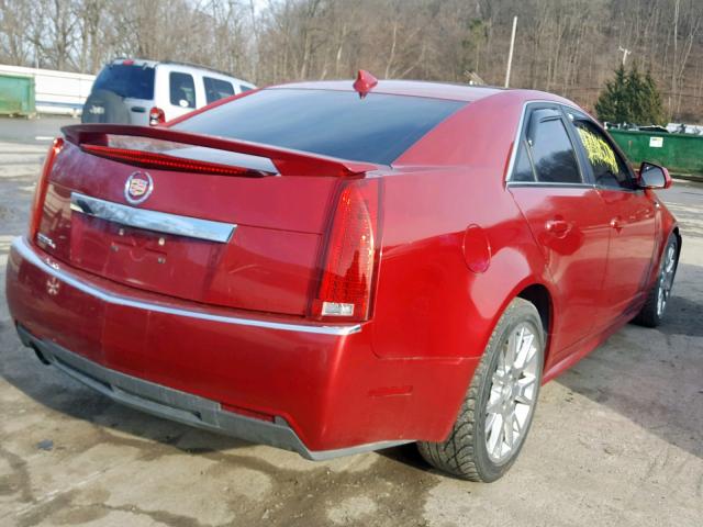 1G6DG5EY2B0109946 - 2011 CADILLAC CTS LUXURY MAROON photo 4