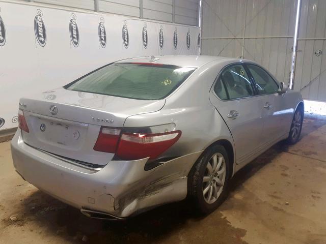 JTHBL46F375001397 - 2007 LEXUS LS 460 SILVER photo 4