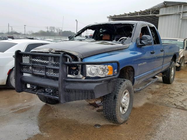 3D7KU28C14G184055 - 2004 DODGE RAM 2500 S 蓝色 照片 2