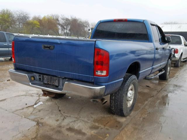 3D7KU28C14G184055 - 2004 DODGE RAM 2500 S 蓝色 照片 4