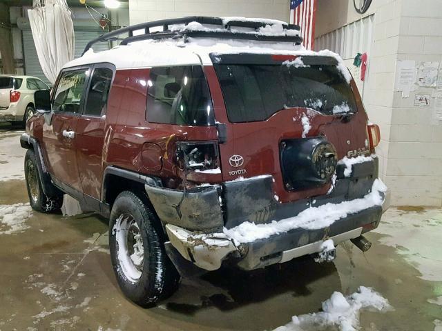 JTEBU11F28K025452 - 2008 TOYOTA FJ CRUISER BURGUNDY photo 3