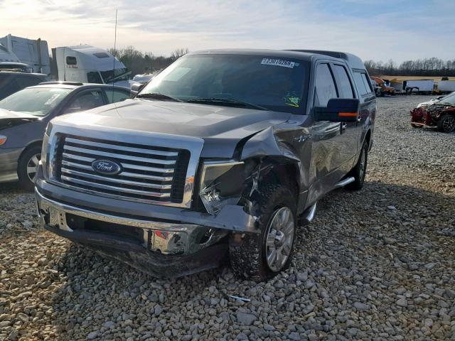 1FTFW1CF6BFC93773 - 2011 FORD F150 SUPER GRAY photo 2