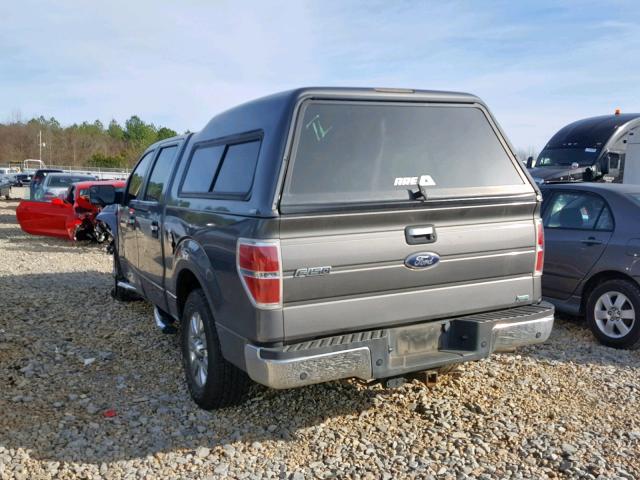 1FTFW1CF6BFC93773 - 2011 FORD F150 SUPER GRAY photo 3