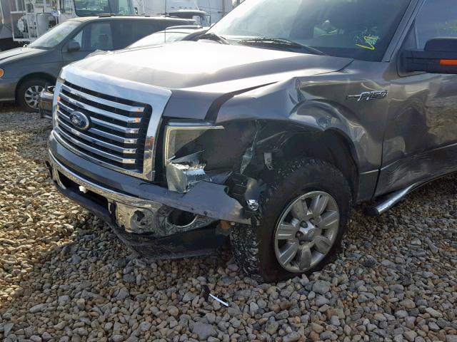 1FTFW1CF6BFC93773 - 2011 FORD F150 SUPER GRAY photo 9