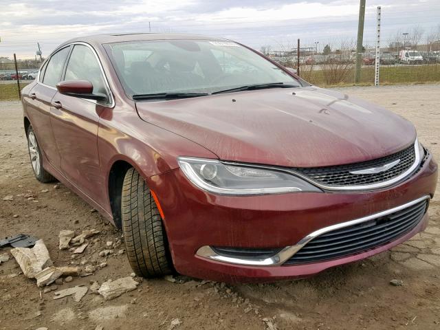 1C3CCCAB8FN541979 - 2015 CHRYSLER 200 LIMITE MAROON photo 1