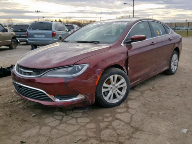 1C3CCCAB8FN541979 - 2015 CHRYSLER 200 LIMITE MAROON photo 2