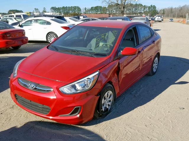 KMHCT4AE1HU320787 - 2017 HYUNDAI ACCENT SE RED photo 2