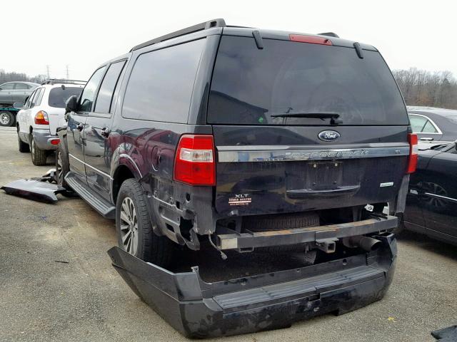 1FMJK1HT0FEF23884 - 2015 FORD EXPEDITION BLACK photo 3