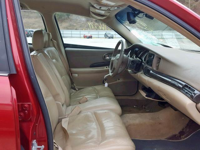 1G4HR54K45U250080 - 2005 BUICK LESABRE LI RED photo 5