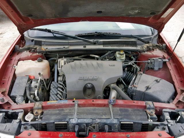 1G4HR54K45U250080 - 2005 BUICK LESABRE LI RED photo 7