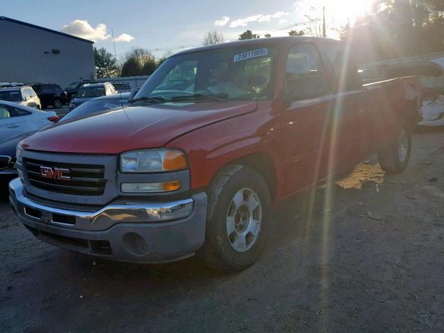 1GTEC19V35E223340 - 2005 GMC NEW SIERRA RED photo 2