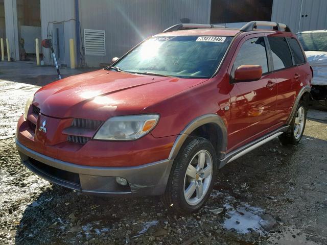 JA4LX41F25U043087 - 2005 MITSUBISHI OUTLANDER RED photo 2