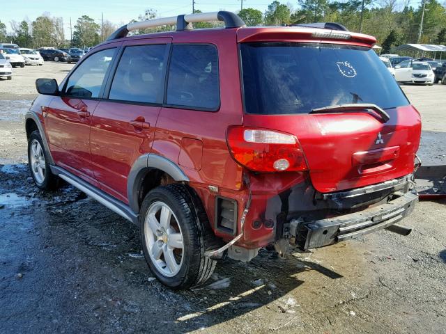 JA4LX41F25U043087 - 2005 MITSUBISHI OUTLANDER RED photo 3