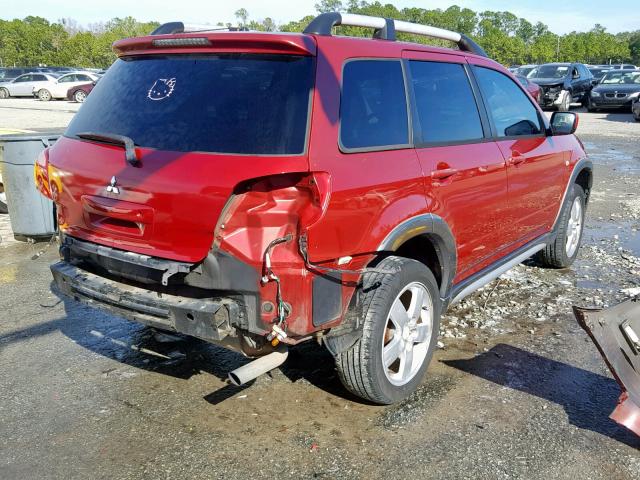 JA4LX41F25U043087 - 2005 MITSUBISHI OUTLANDER RED photo 4