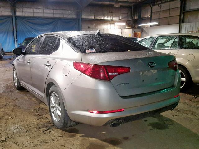 KNAGM4A74D5415382 - 2013 KIA OPTIMA LX SILVER photo 3