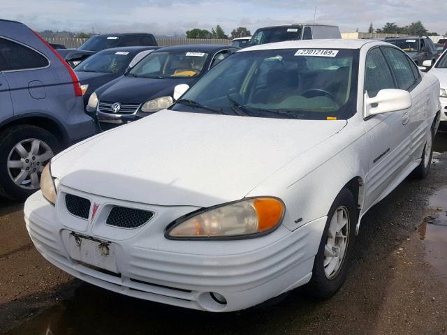 1G2NF52E21M534979 - 2001 PONTIAC GRAND AM S WHITE photo 2